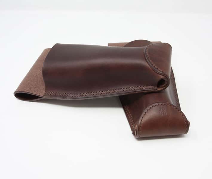 Pair of leather secateurs holsters